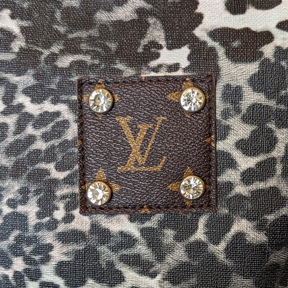 L. V. Inspired Fringed Handbag With Guitar Strap & Fringe - Picture 7 of 16